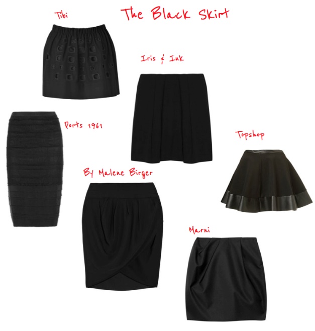 outfits with short black skirts