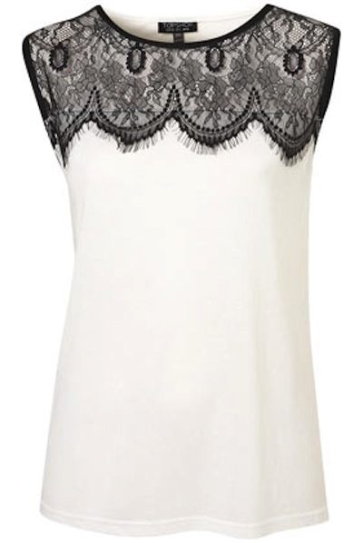 Topshop Lace Shell Top