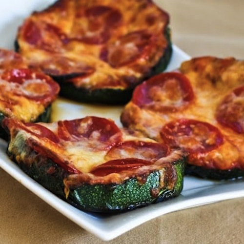 grilled zucchini pizza slices