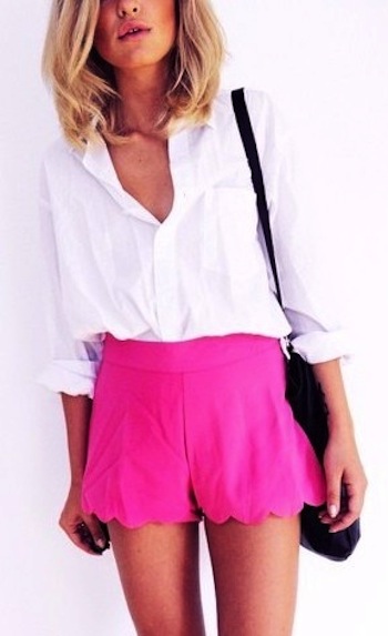 scalloped shorts